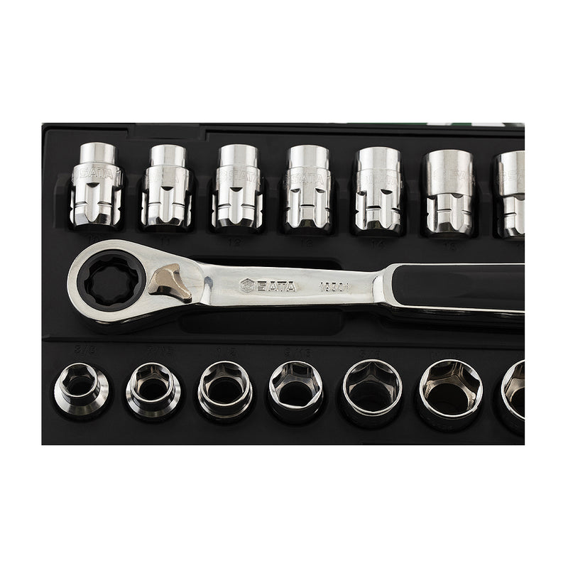 21Pc. 20MM Dr. Pass-thru Ratcheting Set SATA 09134