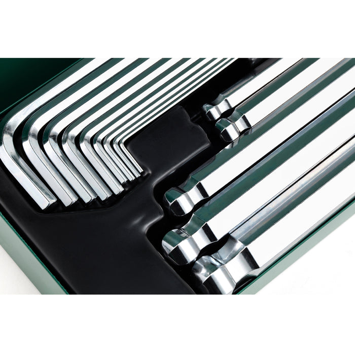 Bộ lục giác đầu bi 14 chi tiết loại dài bằng thép SVCM SATA 09141