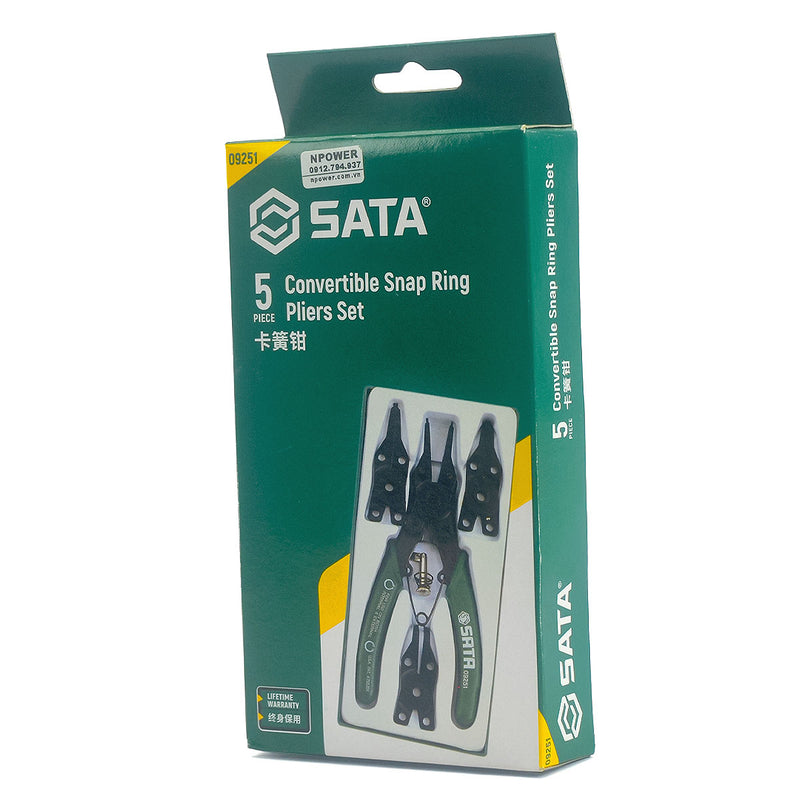 5ピース コンバーチブルスナップリングプライヤーセット SATA 09251