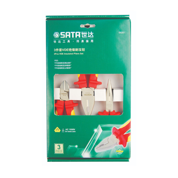 Bộ kìm cách điện 3 chi tiết tiêu chuẩn IEC / EN 60900-2012 SATA 09261