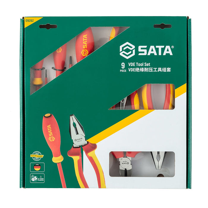 Bộ kềm và tua vít cách điện 1000V (VDE) 9 chi tiết SATA 09262