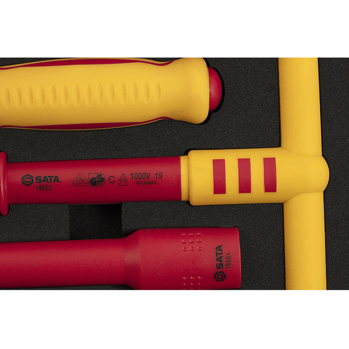 Bộ đầu tuýp cách điện 1/2 inch , đầu 6 cạnh, 20 chi tiết SATA 09267