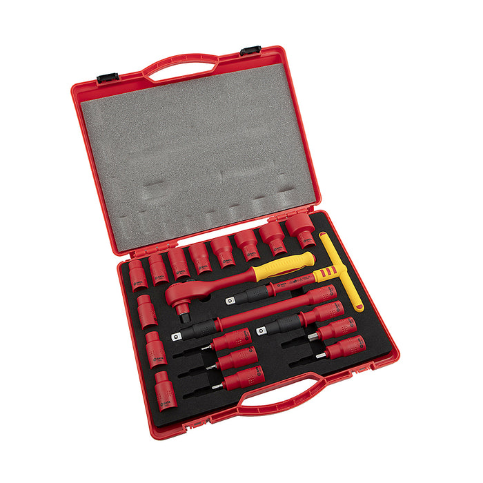 Bộ đầu tuýp cách điện 1/2 inch , đầu 6 cạnh, 20 chi tiết SATA 09267