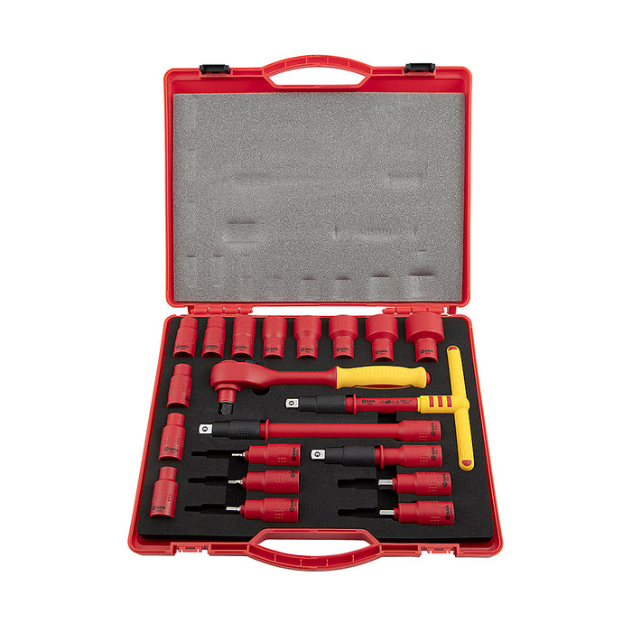 Bộ đầu tuýp cách điện 1/2 inch , đầu 6 cạnh, 20 chi tiết SATA 09267