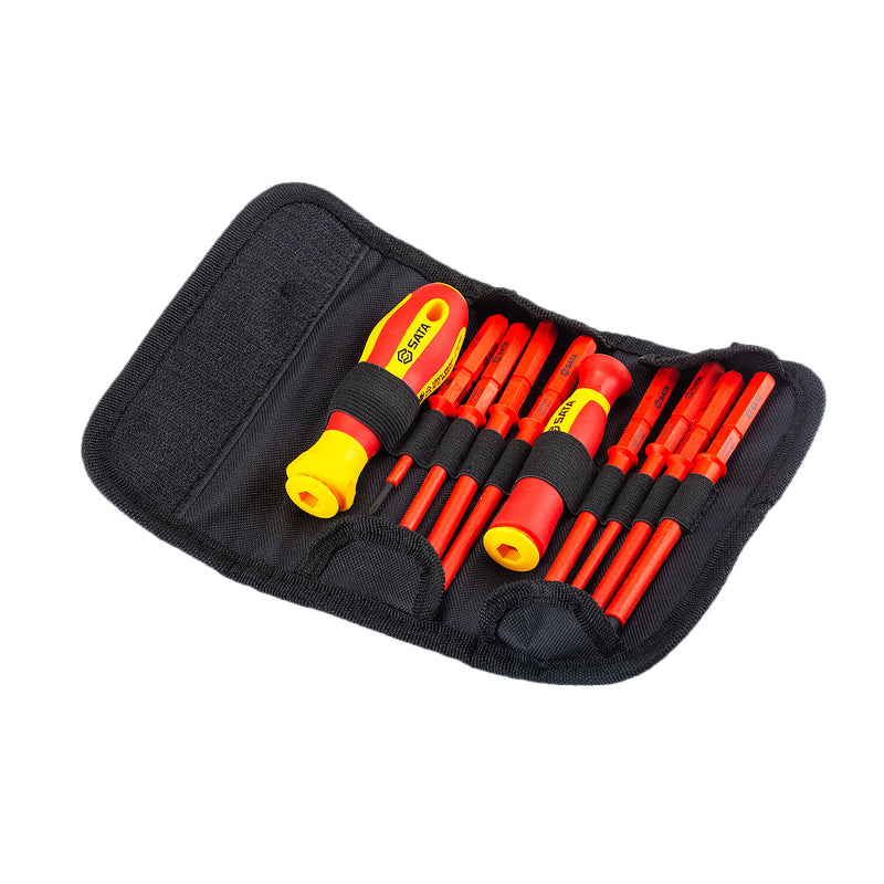 Bộ tua vít cách điện 1000V (VDE) 10 chi tiết SATA 09304