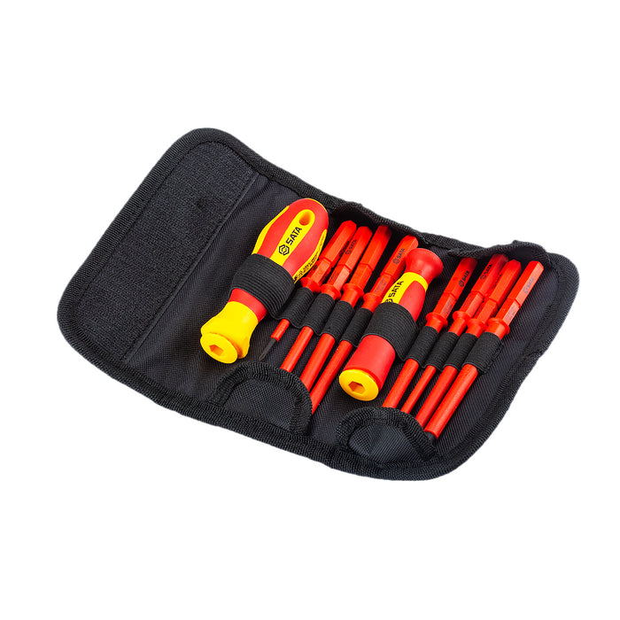 Bộ tua vít cách điện 1000V (VDE) 10 chi tiết SATA 09304