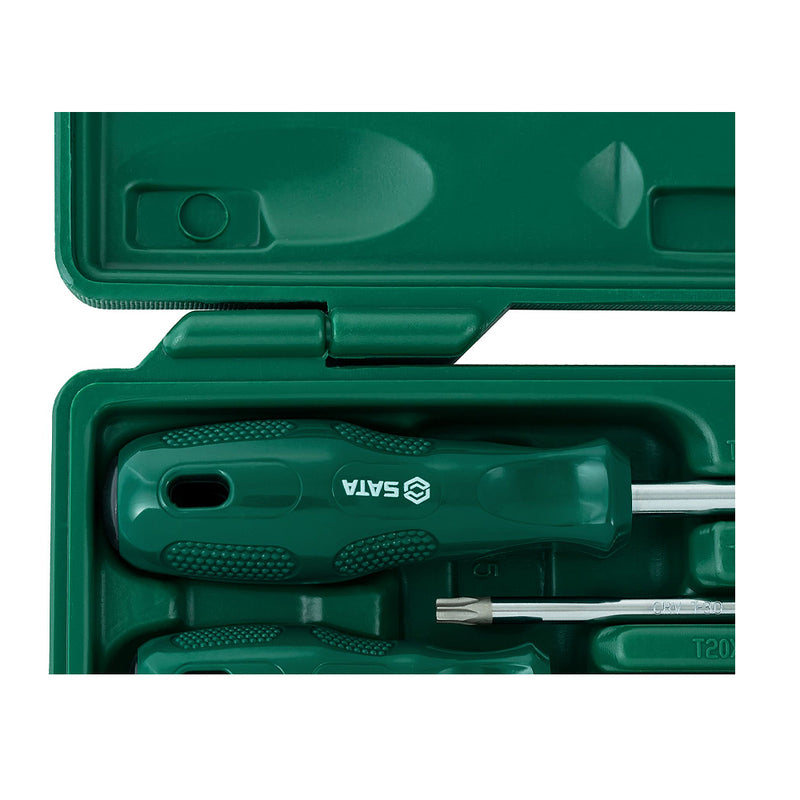 8件A系列花形螺丝批组套，Torx螺丝刀头 SATA 09305