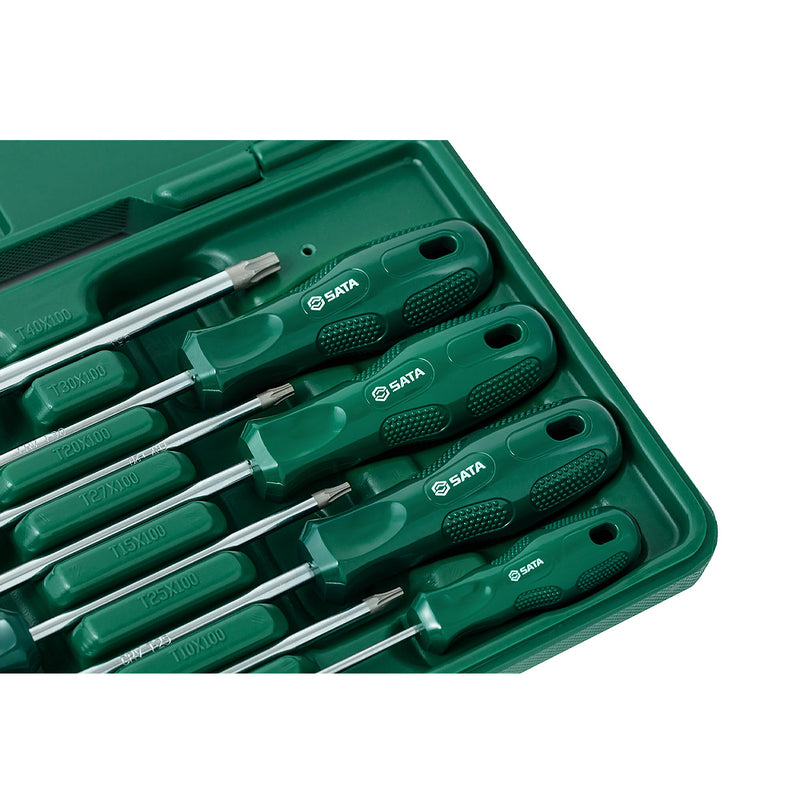 Aシリーズ 8本組ドライバーセット、トルクスチップ SATA 09305
