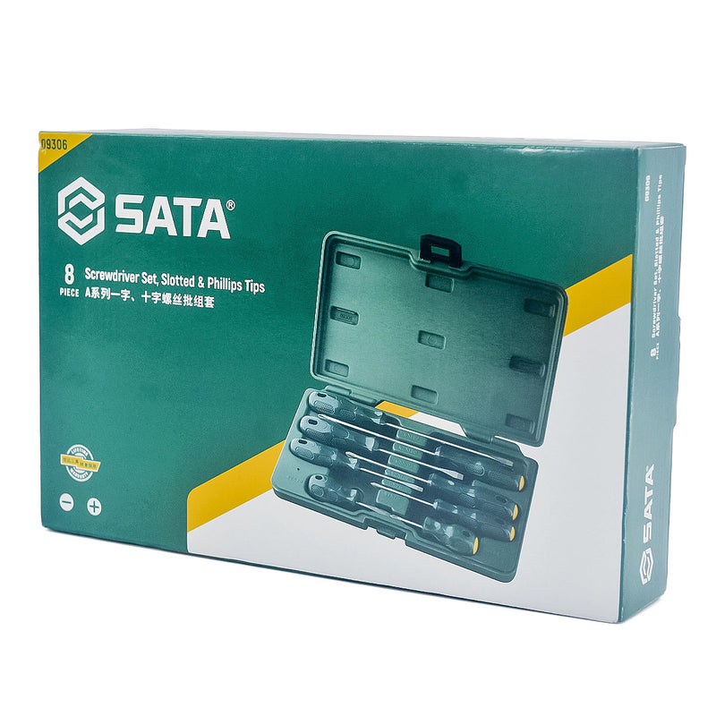 Aシリーズ ドライバーセット 8本組、マイナス＆プラスドライバー SATA 09306