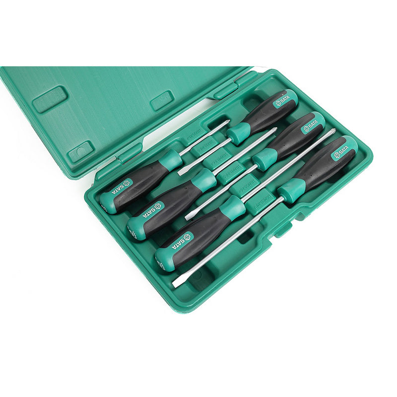 6Pc. T Series Screwdriver Set, Slotted & Phillips Tips SATA 09309