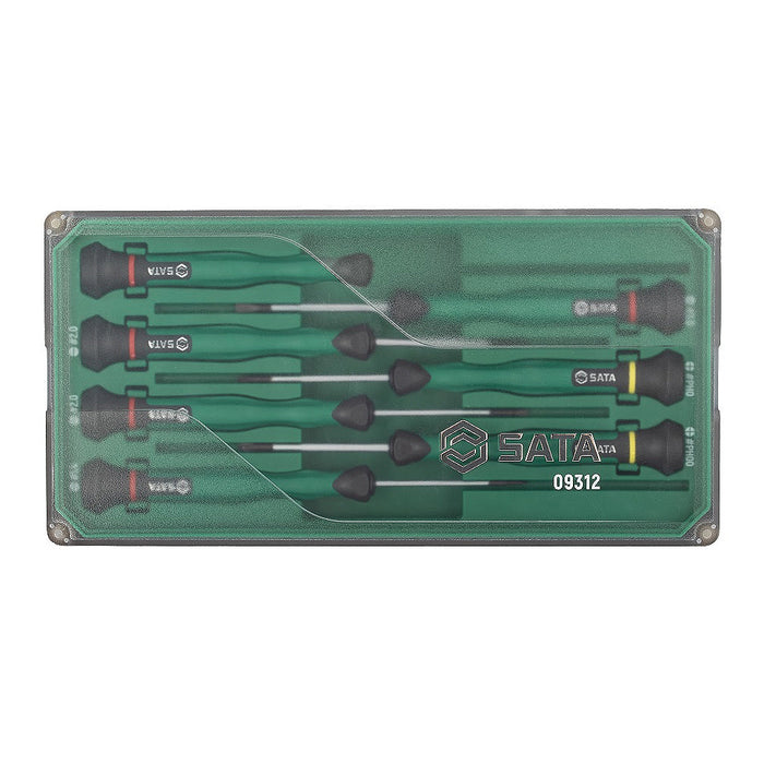 Bộ tuốc nơ vít độ chính xác cao gồm đầu dẹp và bake 6 chi tiết SATA 09312