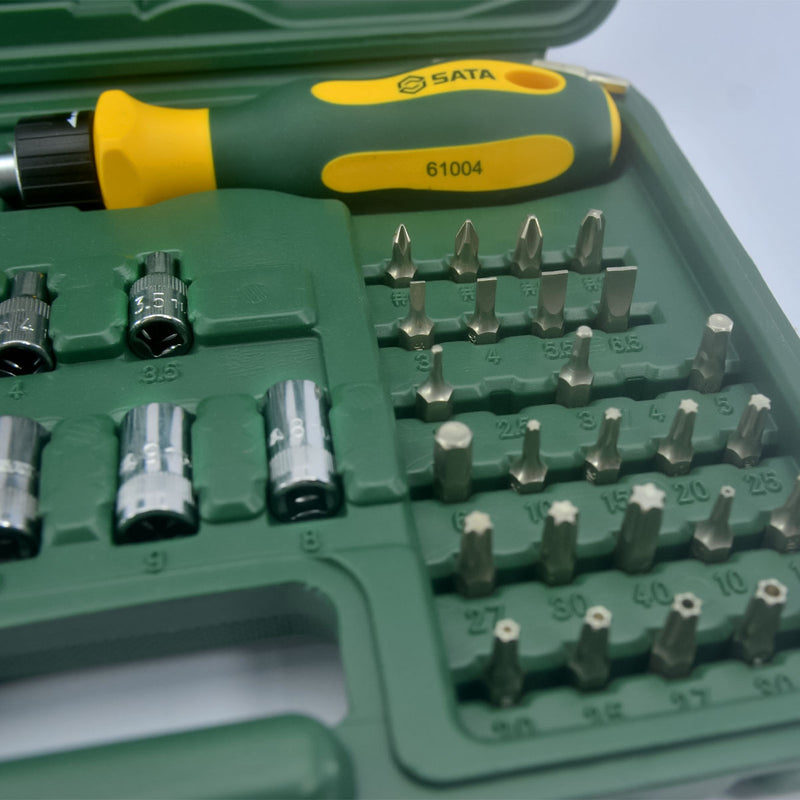 60個1/4 inch Dr.ソケットビットセット SATA 09324