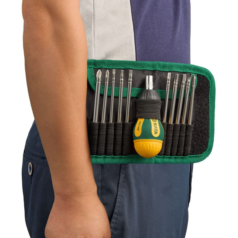 Bộ tua vít cán lùn 17 chi tiết SATA 09376