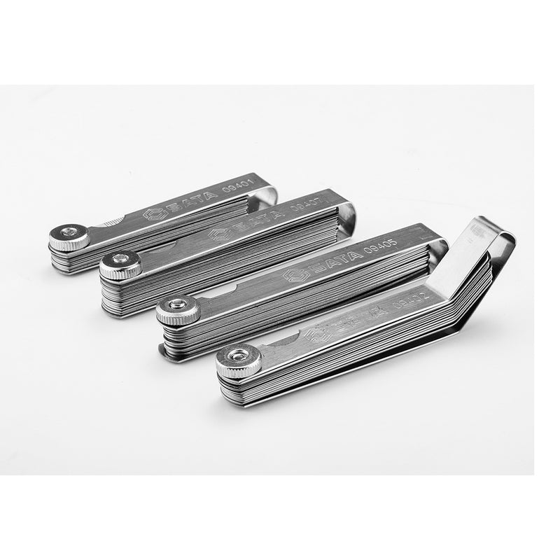 23個入り 隙間ゲージセット 0.02～1.00mm、メートル法およびSAE法