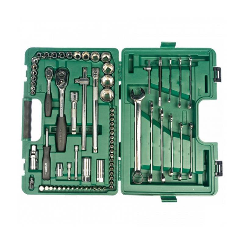 76件 1/4 英寸 & 1/2 英寸驱动套筒扳手套装 SATA 09519