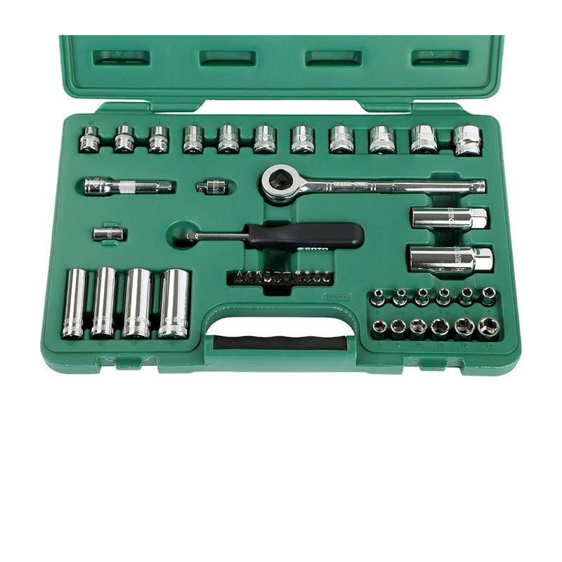 Bộ đầu tuýp và mũi vặn vít kết hợp 44 chi tiết SATA 09527