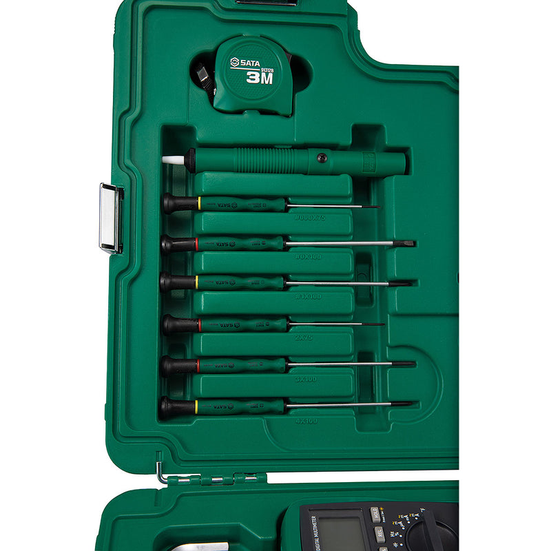 Bộ dụng cụ lắp đặt, sửa chữa viễn thông 56 chi tiết SATA 09535