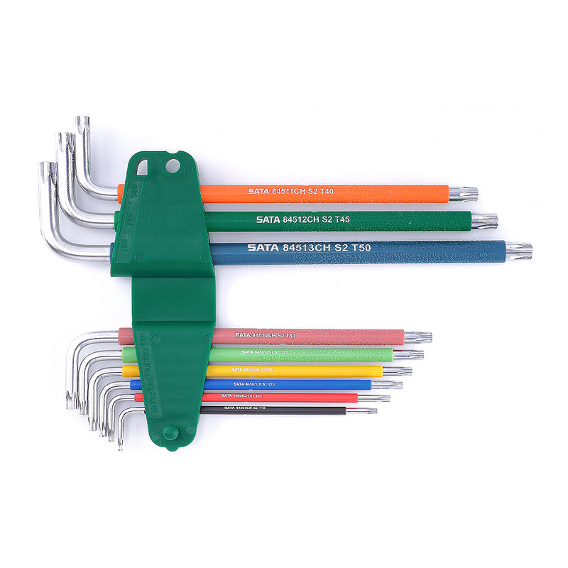 彩虹系列9件特长中孔花形扳手组套 09702CH