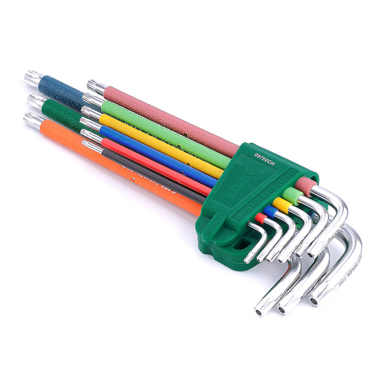 彩虹系列9件特长中孔花形扳手组套 09702CH