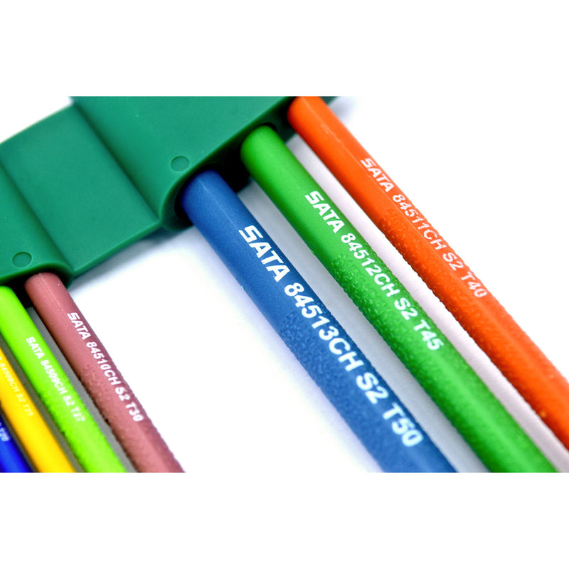 Color Series 9Pc. Extra Long Resistorx Key Set SATA 09702CH