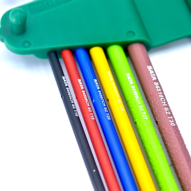 Color Series 9Pc. Extra Long Resistorx Key Set SATA 09702CH