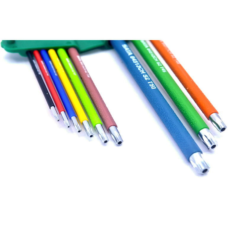 彩虹系列9件特长中孔花形扳手组套 09702CH