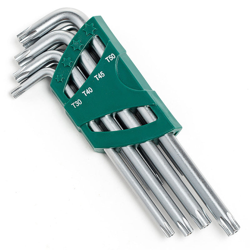 9件加长中孔花形扳手组套 SATA 09702