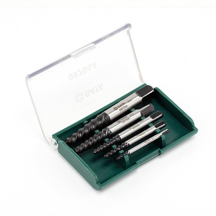 Bộ taro lấy ốc gãy 5 chi tiết cỡ lớn độ cứng đạt chuẩn HRC58-60 SATA 09704A