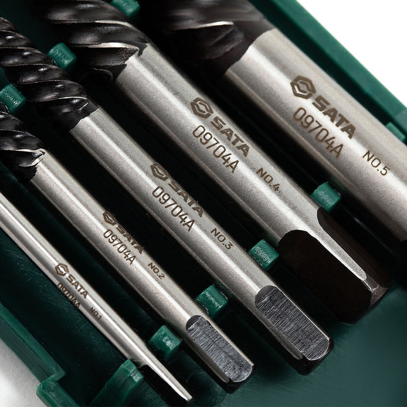 Bộ mũi taro lấy ốc gãy, ren thô 5 chi tiết SATA 09704A