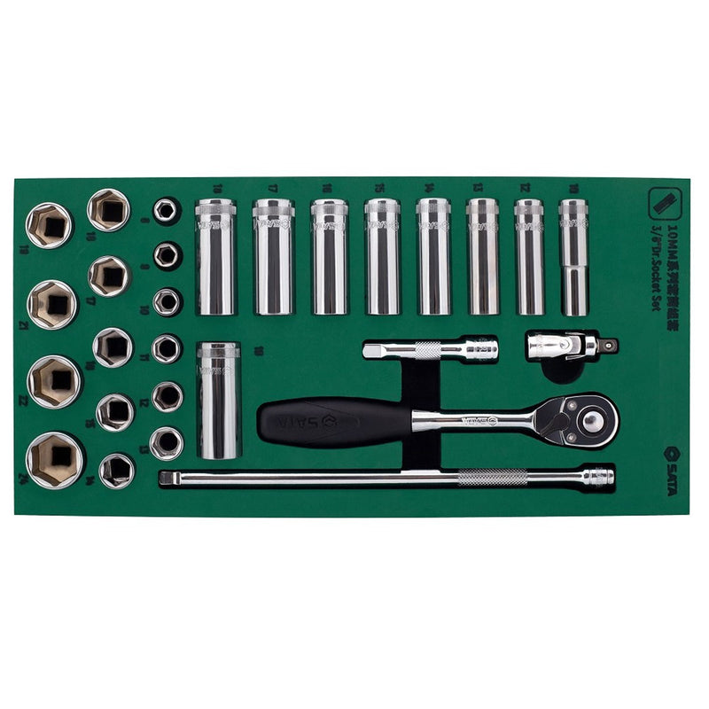 28件10MM系列套筒组套 SATA 09902