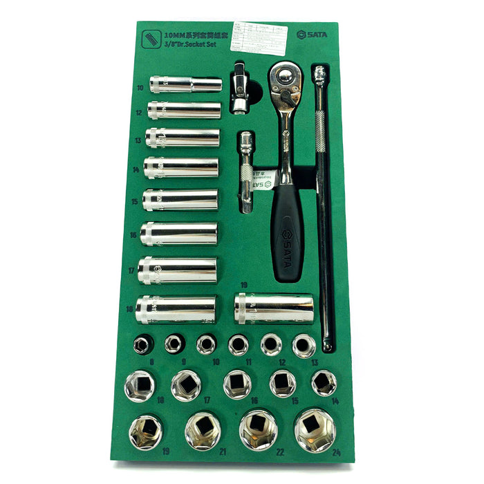 Bộ khay đầu tuýp 33 chi tiết 3/8inch SATA 09902