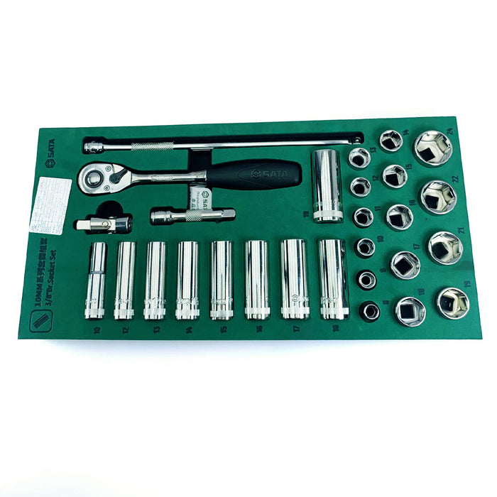 Bộ khay đầu tuýp 33 chi tiết 3/8inch SATA 09902