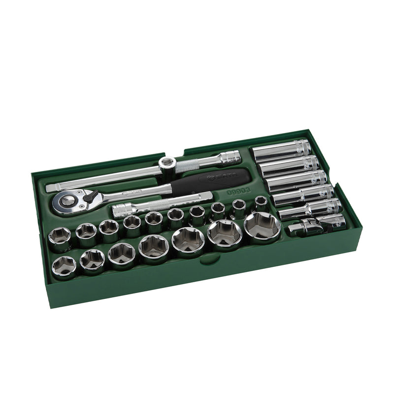 27個 1/2インチ ドクターソケットセット SATA 09903