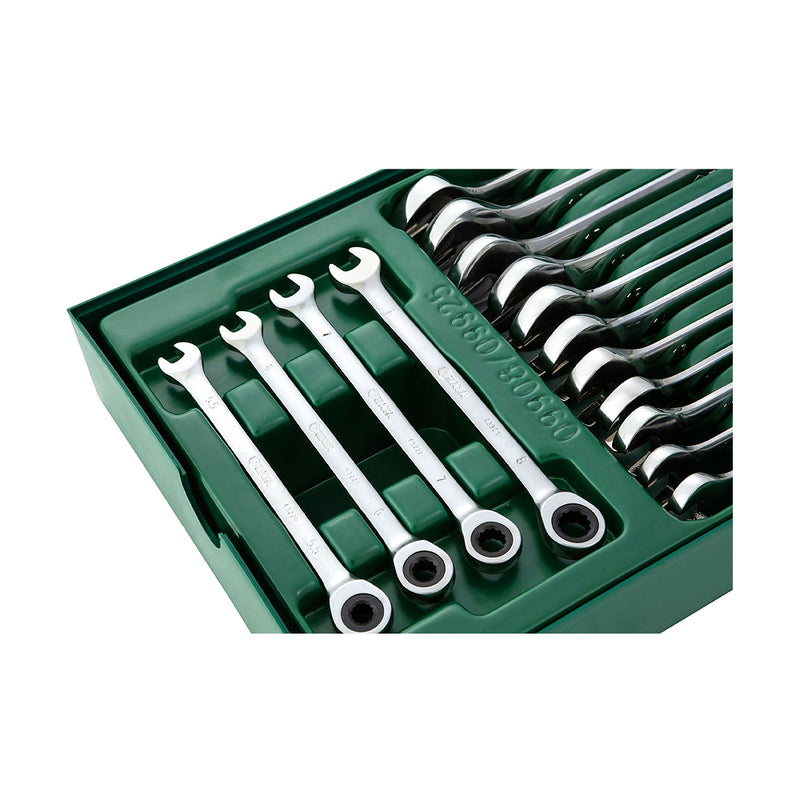 15Pc. コンビネーションラチェットレンチセットSATA 09908