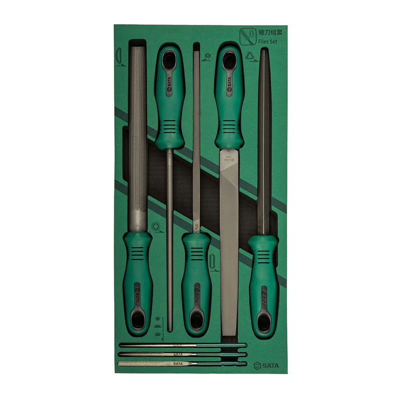 Khay đựng dũa 8 chi tiết bỏ khay tủ đồ nghề SATA 09910A