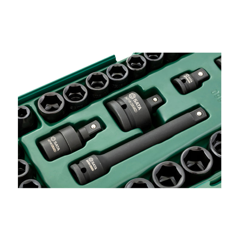 Bộ khay đầu tuýp đen 36 chi tiết 3/8" và 1/2" SATA 09914