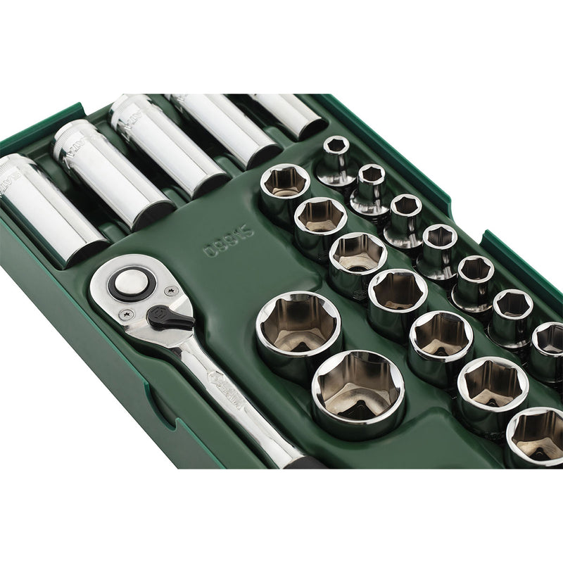 26Pc. 1/2 inch Dr. Socket Tray Set SATA 09915