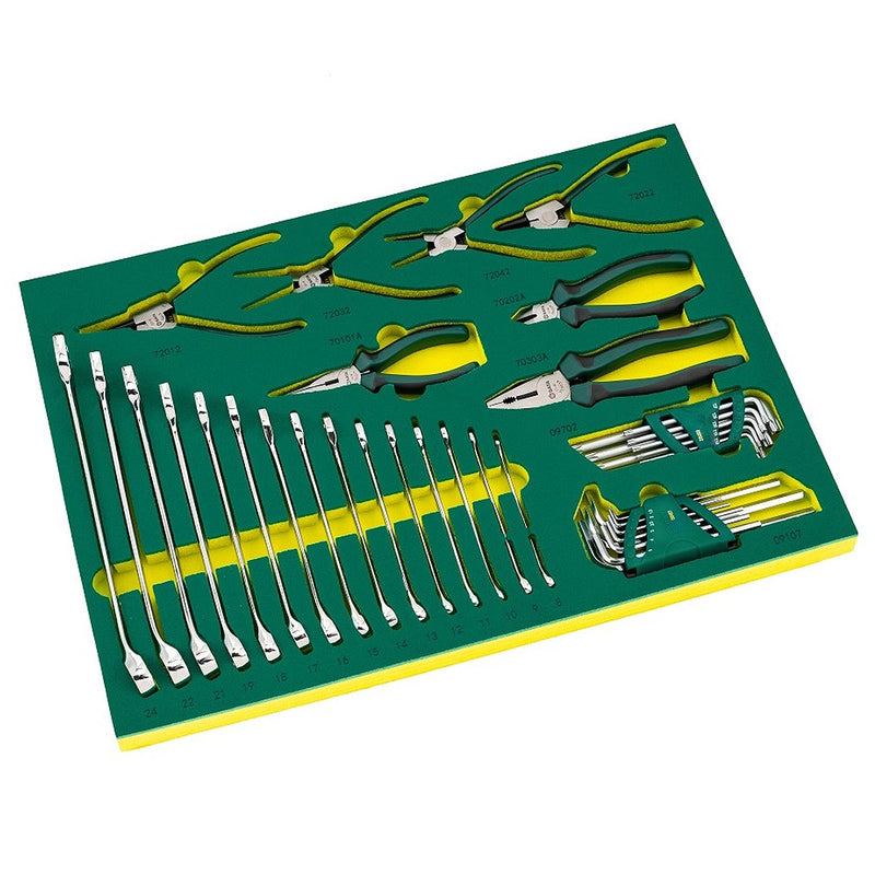 Bộ khay dụng cụ 157 chi tiết SATA 09919 chuyên dùng cho garage ô tô