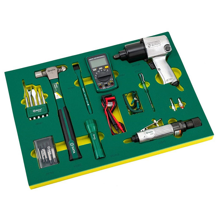 Bộ khay dụng cụ 157 chi tiết SATA 09919 chuyên dùng cho garage ô tô