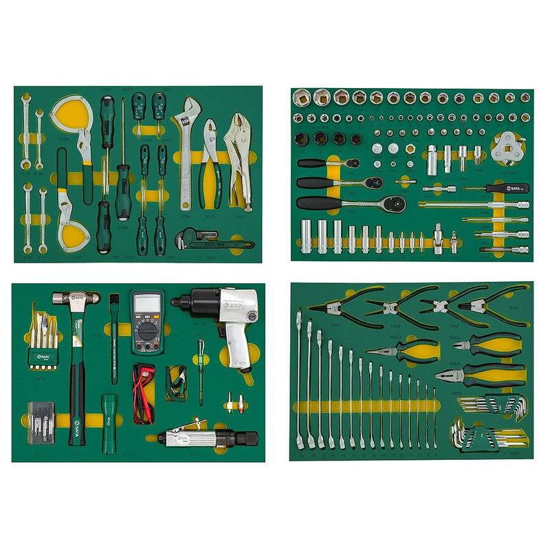 Bộ khay dụng cụ 157 chi tiết SATA 09919 chuyên dùng cho garage ô tô