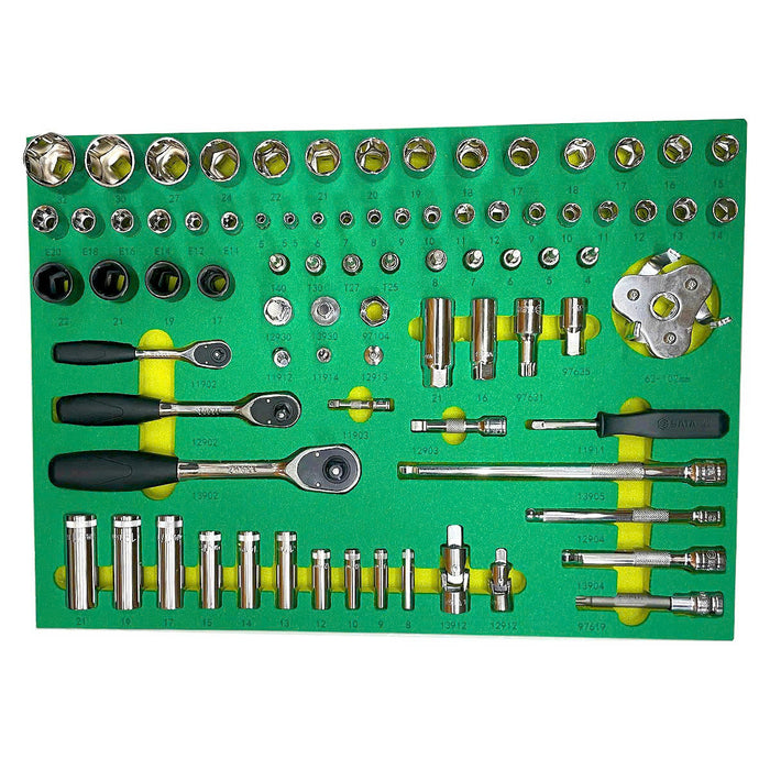 Bộ dụng cụ 121 chi tiết SATA 09922