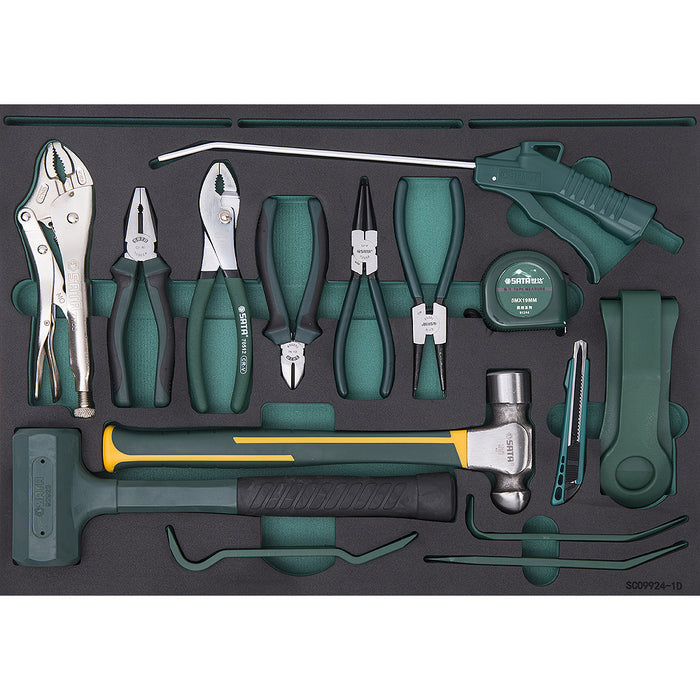 Bộ dụng cụ cầm tay DR.Maste 231 chi tiết, chứa trong tủ đựng 4 ngăn có bánh xe di chuyển, dùng trong garage sửa ô tô, SATA - 09924.