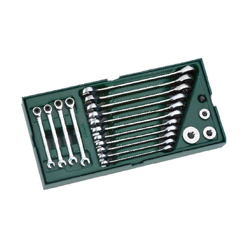 Bộ khay cờ lê vòng miệng tự động 19 chi tiết  SATA 09925A