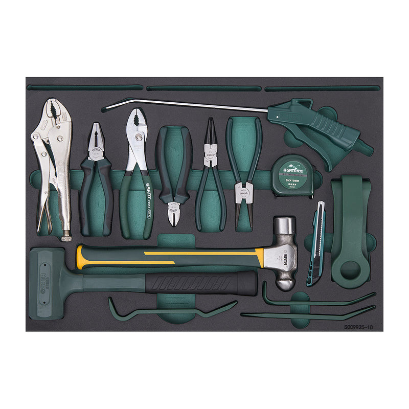 Bộ xe đẩy chứa dụng cụ sửa chữa ô tô SATA 09925, 4 ngăn tổng 210 chi tiết