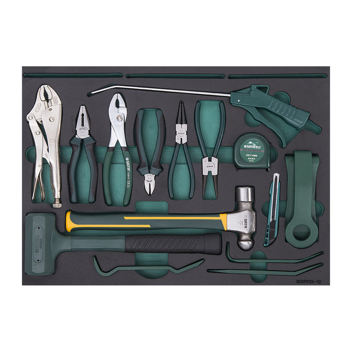 Bộ xe đẩy chứa dụng cụ sửa chữa ô tô SATA 09925, 4 ngăn tổng 210 chi tiết