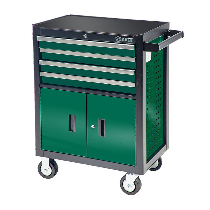 Bộ xe đẩy chứa dụng cụ sửa chữa ô tô SATA 09925, 4 ngăn tổng 210 chi tiết