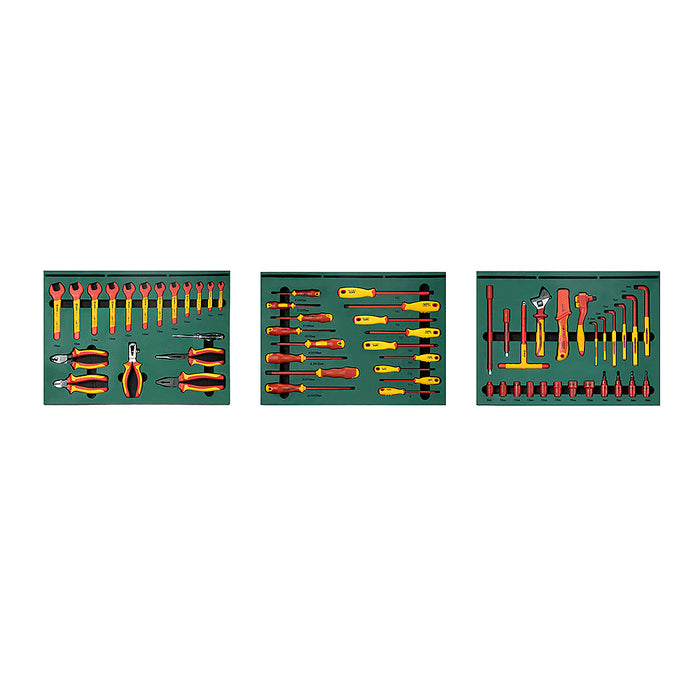 Bộ dụng cụ cách điện 1000V 59 chi tiết SATA 09935, đạt tiêu chuẩn IEC/EN 60900