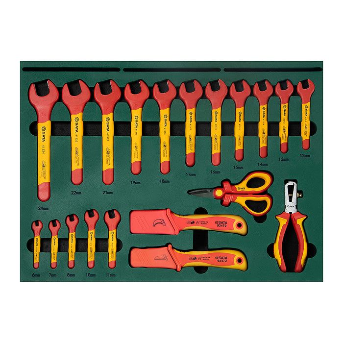 Bộ dụng cụ cách điện 1000V 116 chi tiết SATA 09936, đạt tiêu chuẩn IEC/EN 60900