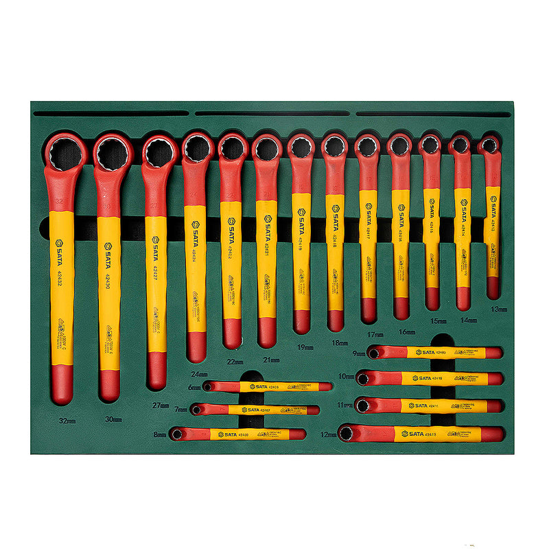 Bộ dụng cụ cách điện 1000V 166 chi tiết SATA 09937, đạt tiêu chuẩn IEC/EN 60900