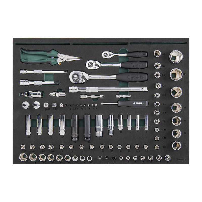 Bộ xe đẩy dụng cụ 7 ngăn, chuyên sửa chữa ô tô 188 chi tiết SATA 09946